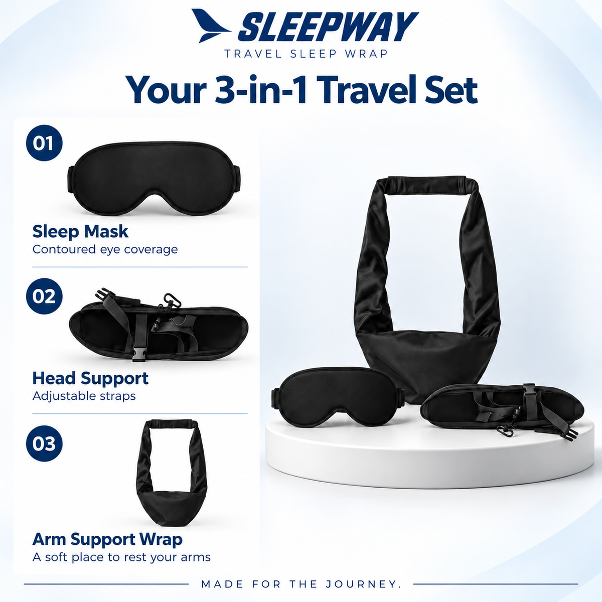 SLEEPWAY™ 3-in-1 Travel Sleep Set